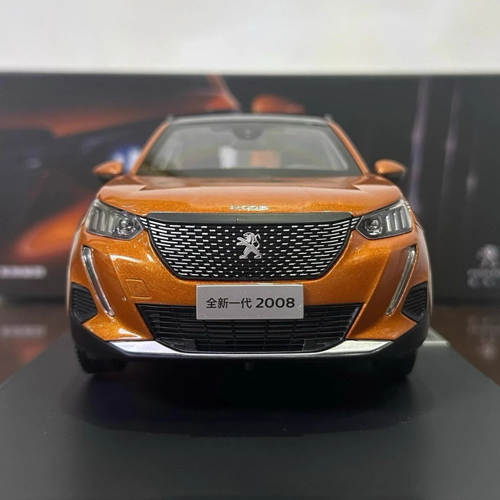[OEM] 1:18 Peugeot 2020 2008 Orange Model Car Die-Cast