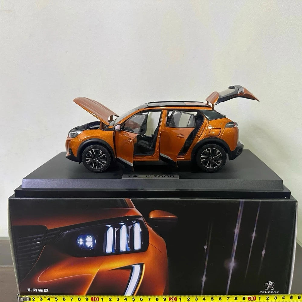 [OEM] 1:18 Peugeot 2020 2008 Orange Model Car Die-Cast