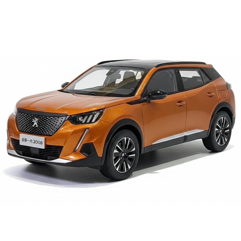 [OEM] 1:18 Peugeot 2020 2008 Orange Model Car Die-Cast