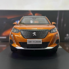 [OEM] 1:18 Peugeot 2020 2008 Orange Model Car Die-Cast