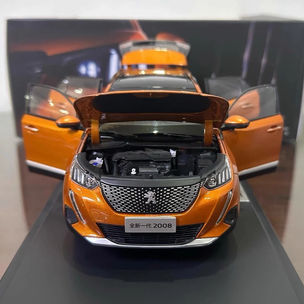 [OEM] 1:18 Peugeot 2020 2008 Orange Model Car Die-Cast