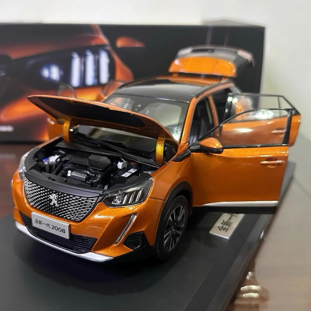 [OEM] 1:18 Peugeot 2020 2008 Orange Model Car Die-Cast