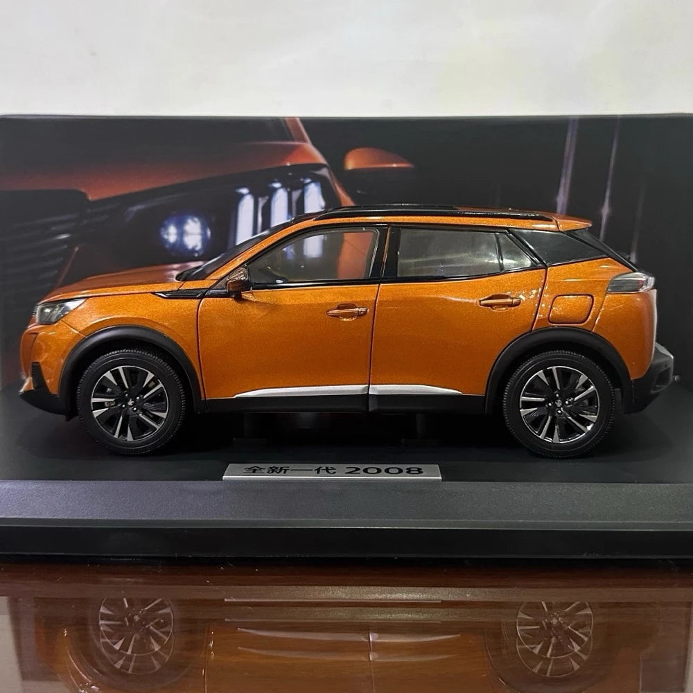 [OEM] 1:18 Peugeot 2020 2008 Orange Model Car Die-Cast