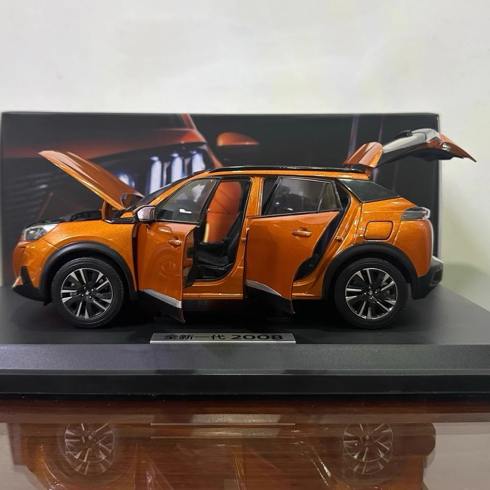 [OEM] 1:18 Peugeot 2020 2008 Orange Model Car Die-Cast