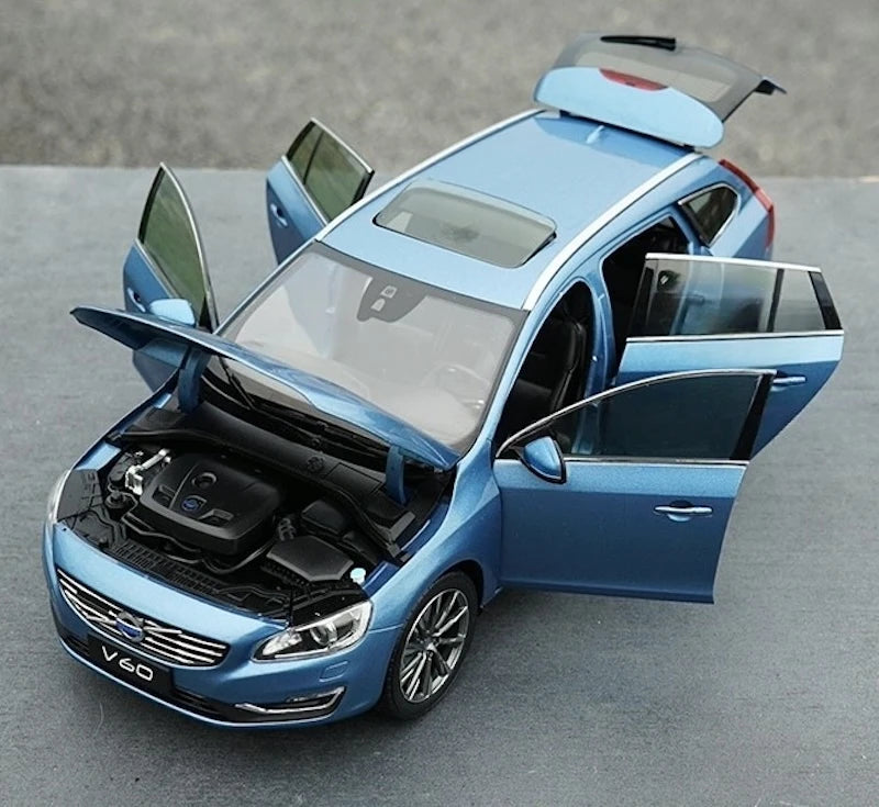 [OEM] 1:18 Volvo 2014 V60 Blue Model Car Die-Cast