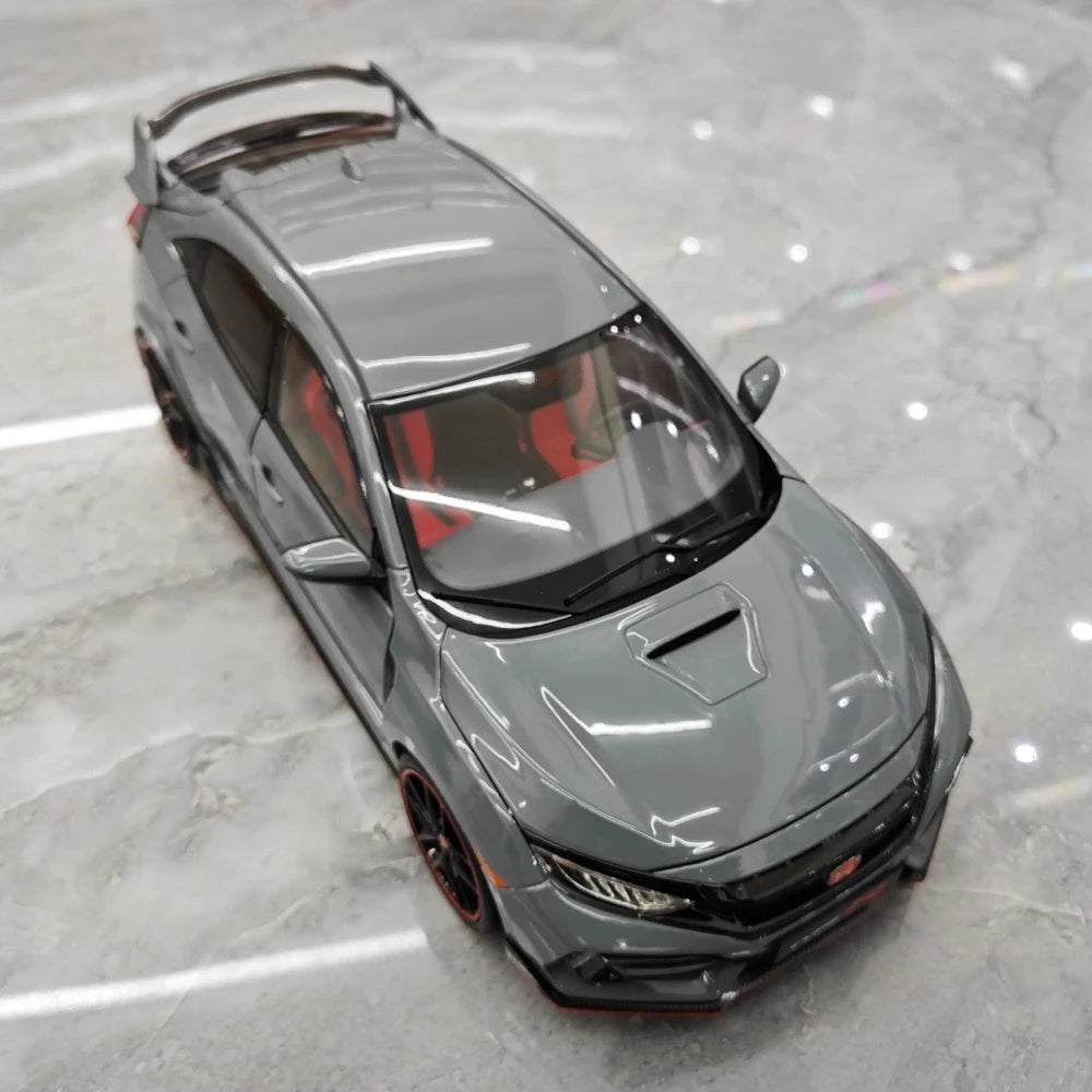[OTTO] 1:18 Honda 2020 Civic Type R FK8 grigio modellino di auto resina