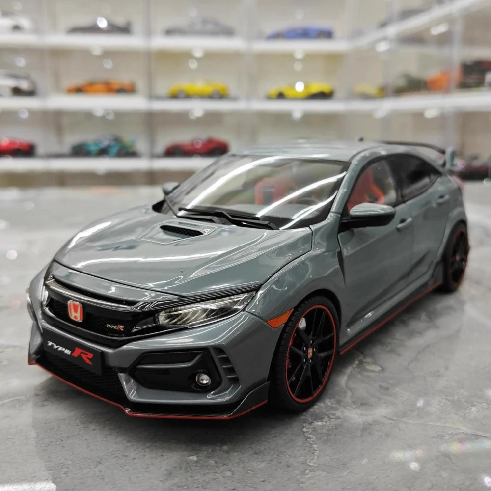 [OTTO] 1:18 Honda 2020 Civic Type R FK8 grigio modellino di auto resina