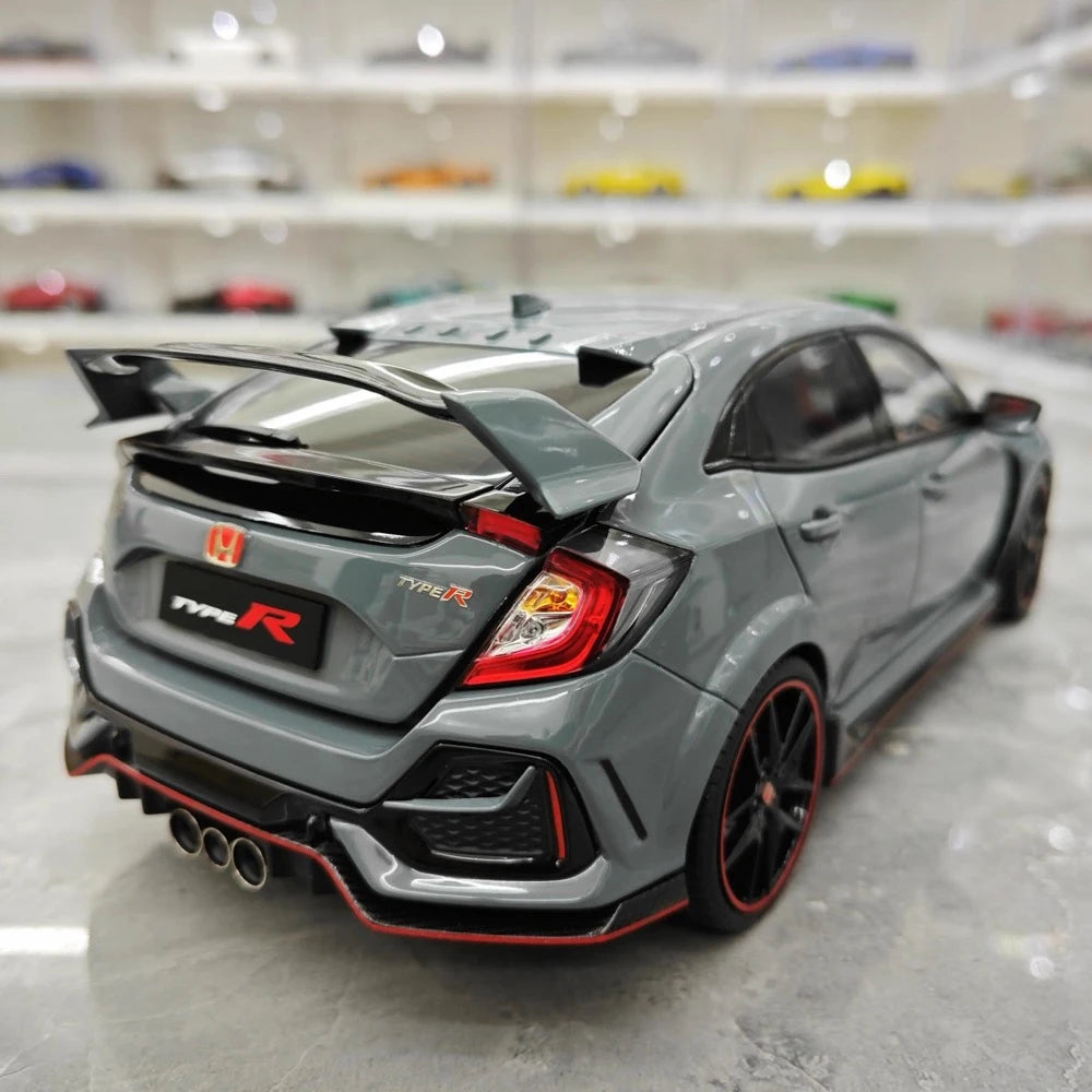 [OTTO] 1:18 Honda 2020 Civic Type R FK8 grigio modellino di auto resina