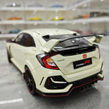 [OTTO] 1:18 Honda 2020 Civic Type R FK8 White Model Car Resin