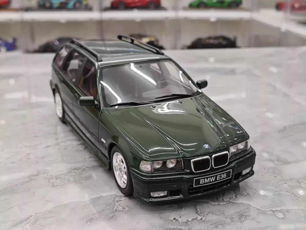 [OTTO] 1:18 BMW 1995 E36 328i Touring Green Model Car Resin