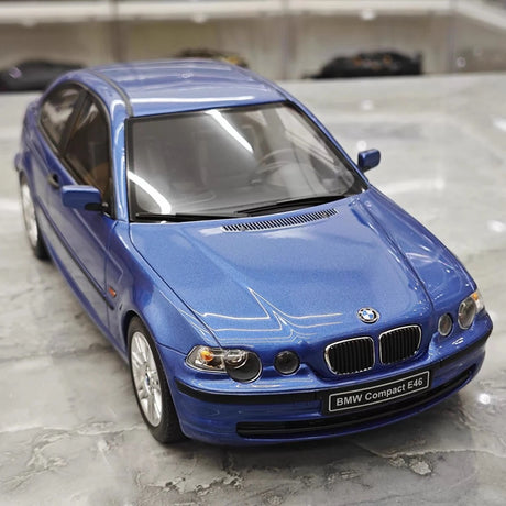 [OTTO] 1:18 BMW 2001 E46 318ti Compact Blue Model Car Resin