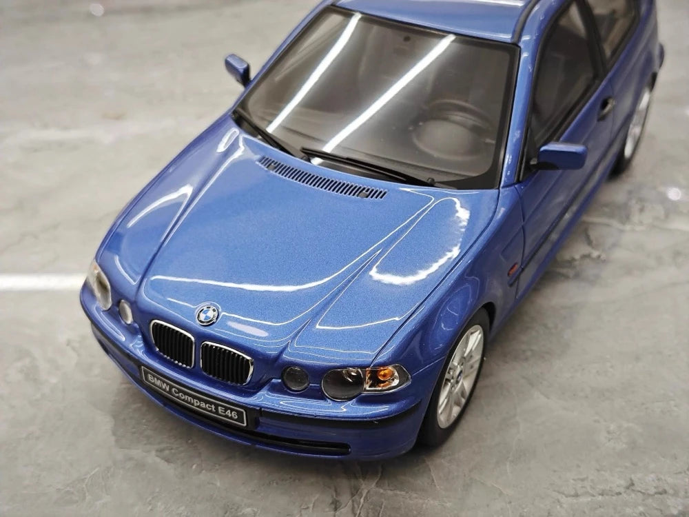 [OTTO] 1:18 BMW 2001 E46 318ti Compact Blue Model Car Resin