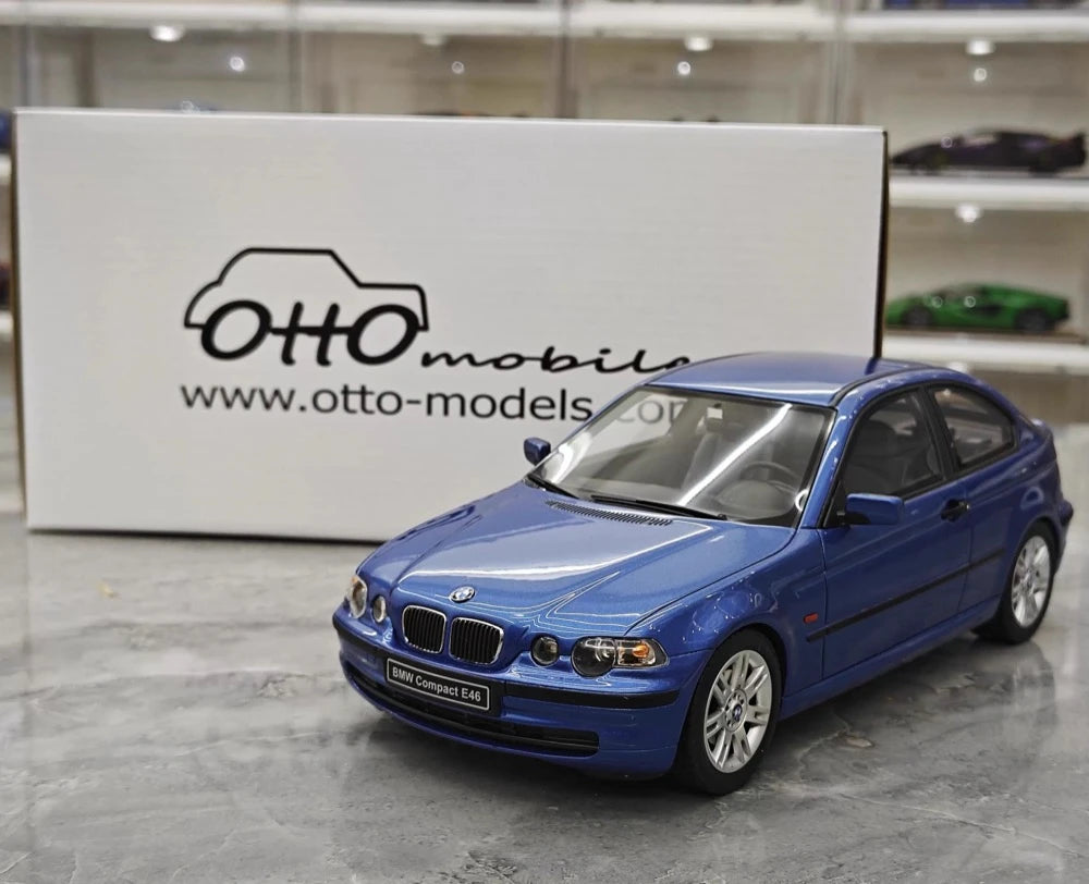 [OTTO] 1:18 BMW 2001 E46 318ti Compact Blue Model Car Resin