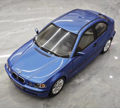 [OTTO] 1:18 BMW 2001 E46 318ti Compact Blue Model Car Resin