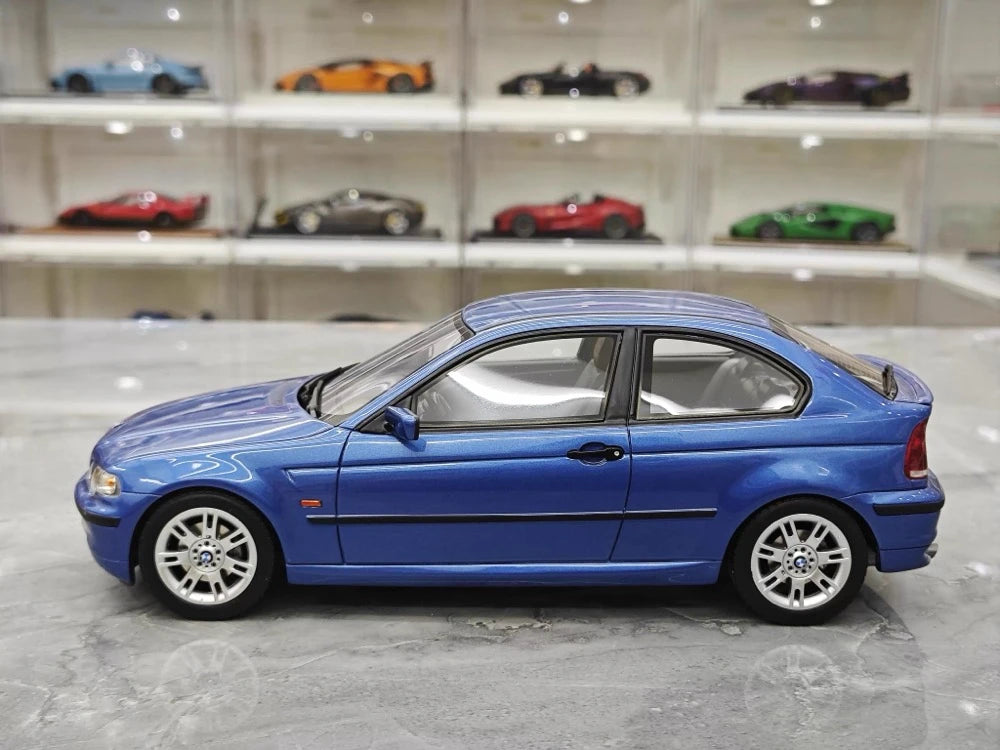 [OTTO] 1:18 BMW 2001 E46 318ti Compact Blue Model Car Resin