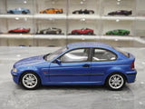 [OTTO] 1:18 BMW 2001 E46 318ti Compact Blue Model Car Resin