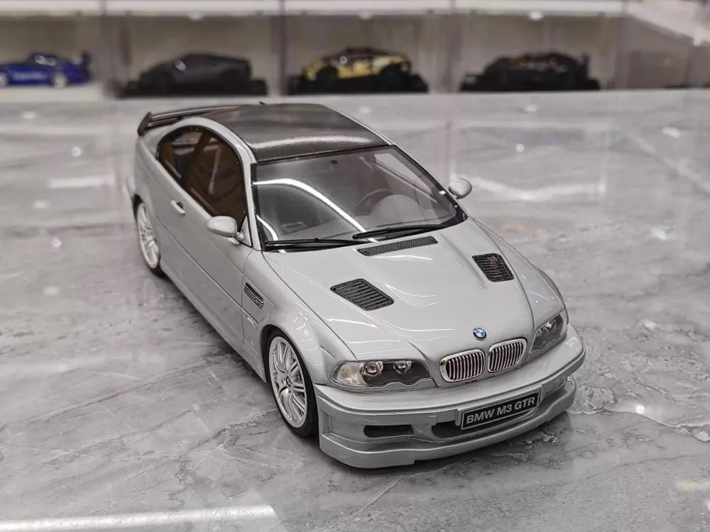[OTTO] 1:18 BMW 2001 M3 E46 GTR Silver Model Car Resin