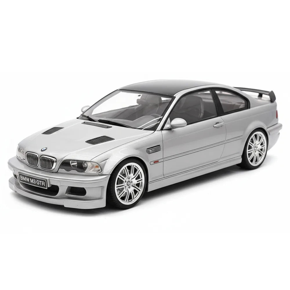 [OTTO] 1:18 BMW 2001 M3 E46 GTR Silver Model Car Resin