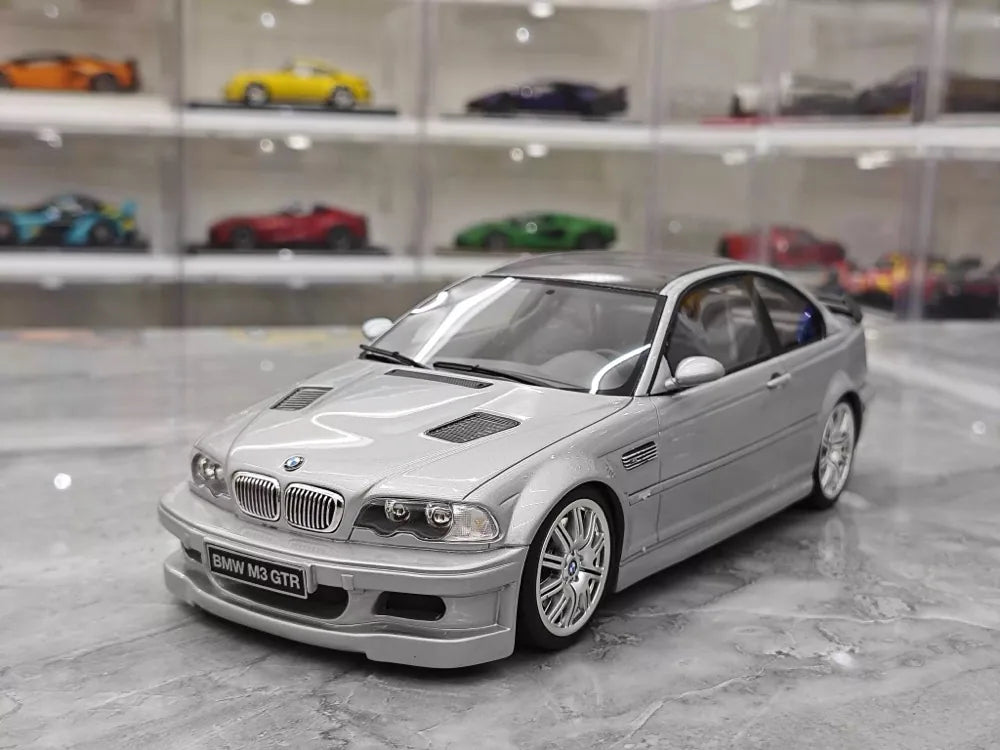 [OTTO] 1:18 BMW 2001 M3 E46 GTR Silver Model Car Resin