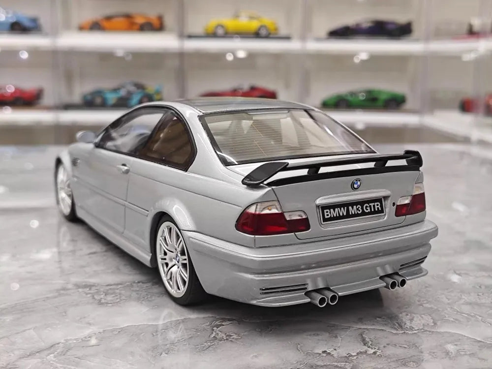 [OTTO] 1:18 BMW 2001 M3 E46 GTR Silver Model Car Resin