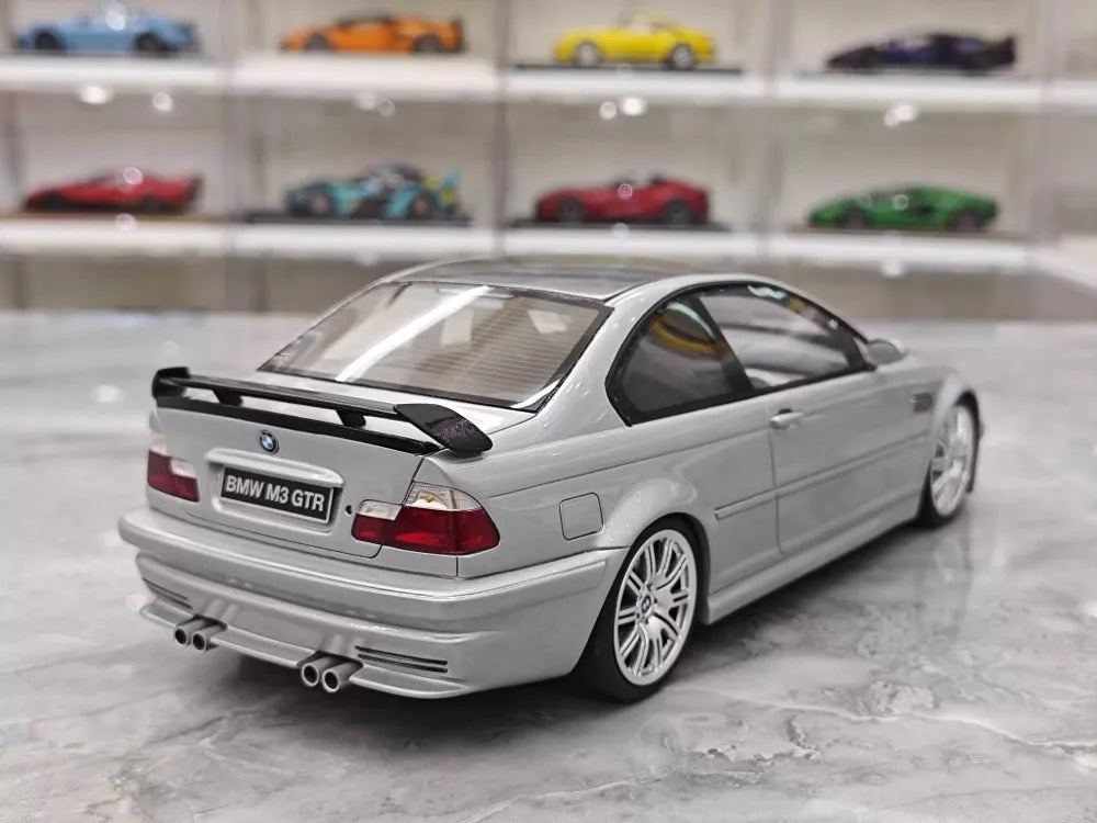 [OTTO] 1:18 BMW 2001 M3 E46 GTR Silver Model Car Resin