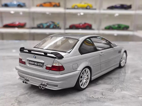 [OTTO] 1:18 BMW 2001 M3 E46 GTR Silver Model Car Resin