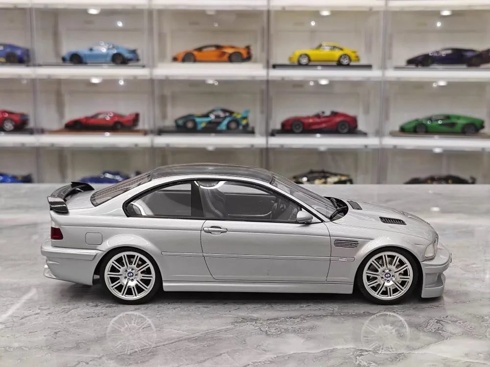 [OTTO] 1:18 BMW 2001 M3 E46 GTR Silver Model Car Resin