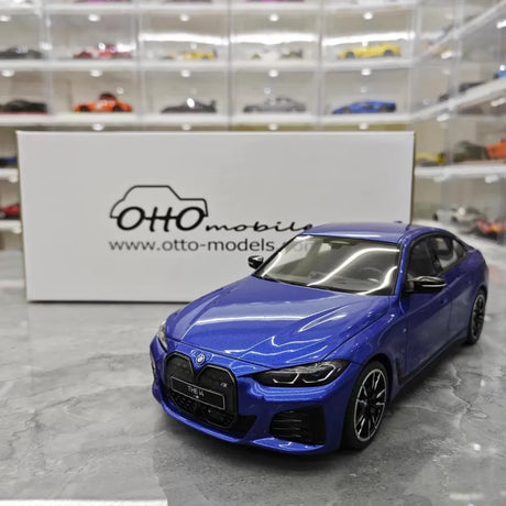 [OTTO] 1:18 BMW 2022 M50 i4 Blue Model Car Resin