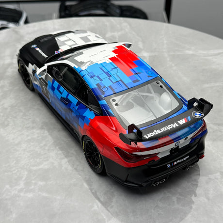 BMW 2024 M4 GT4 #1 M Motorsport Livery 1:18 resin model car by OTTO - view 5