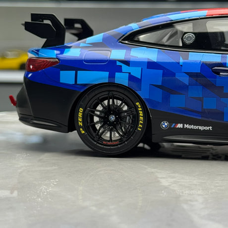 BMW 2024 M4 GT4 #1 M Motorsport Livery 1:18 resin model car by OTTO - view 8
