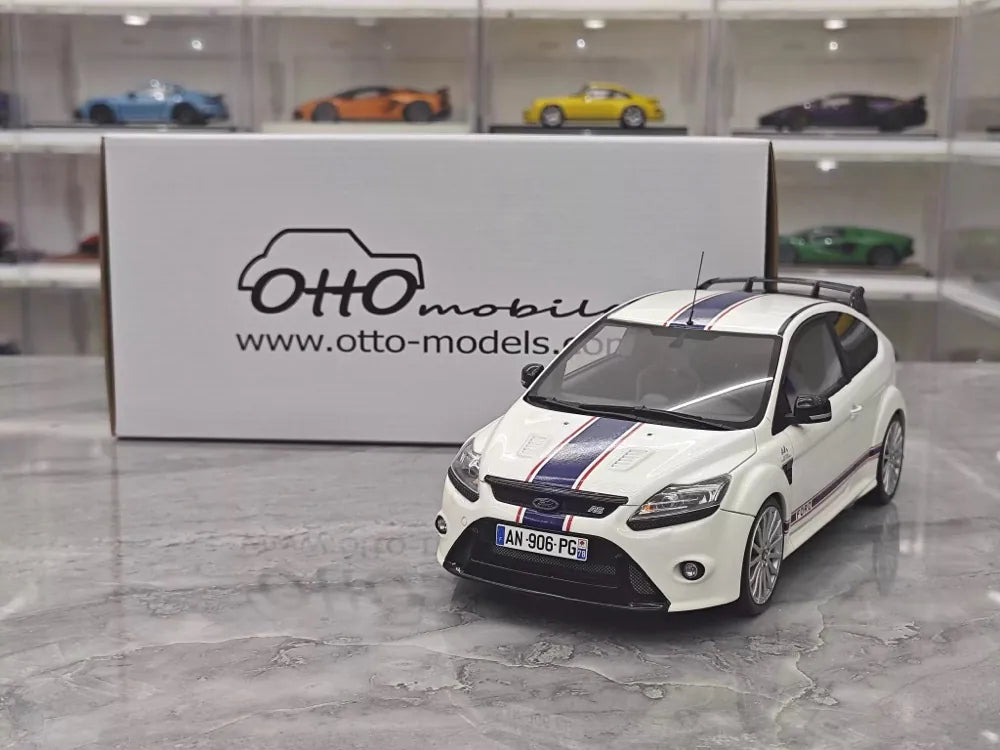 [OTTO] 1:18 Ford 2009 Focus MK2 RS White Model Car Resin