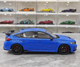 [OTTO] 1:18 Honda 2023 Civic Type R FL5 Blue Model Car Resin