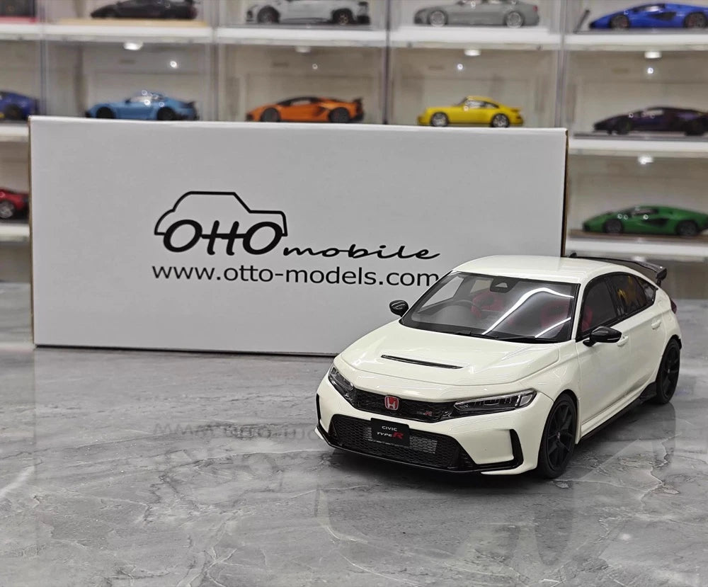 [OTTO] 1:18 Honda 2023 Civic Type R FL5 bianco modellino di auto resina