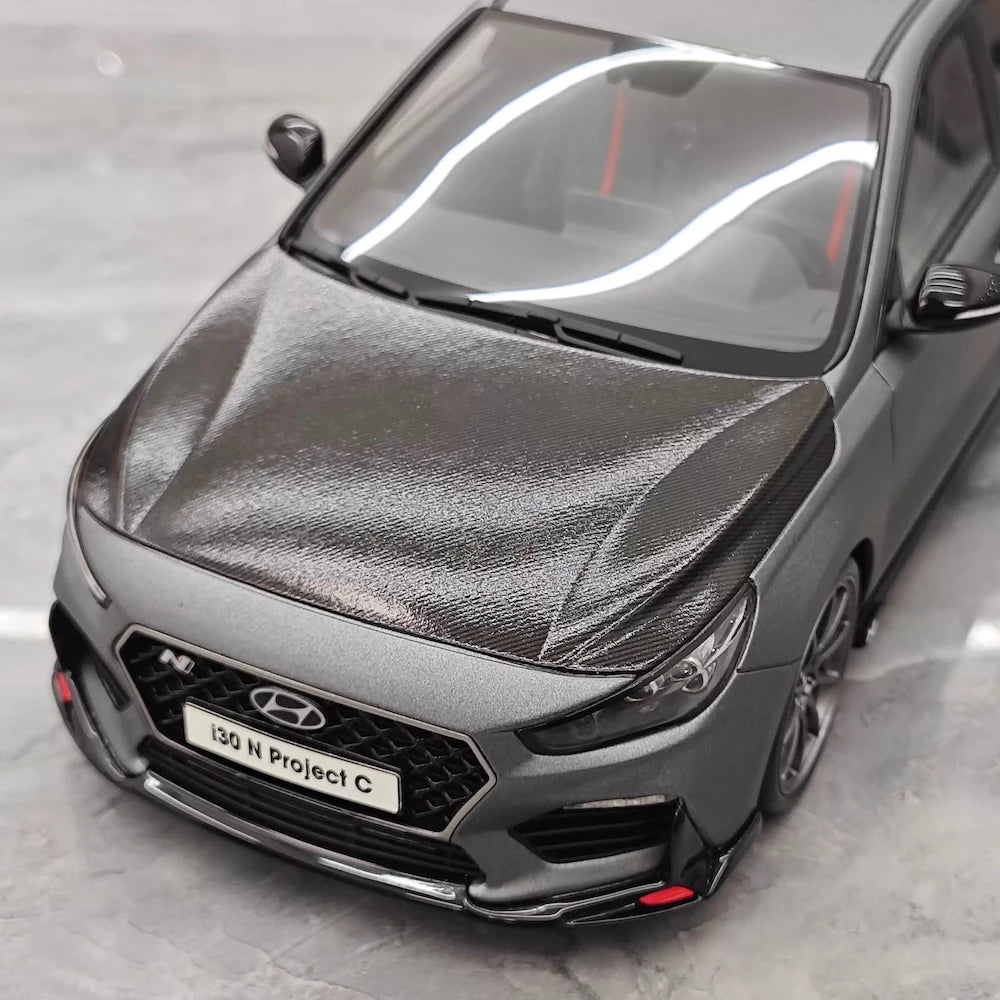 [OTTO] 1:18 Hyundai 2019 i30 N Project C Gray Model Car Resin