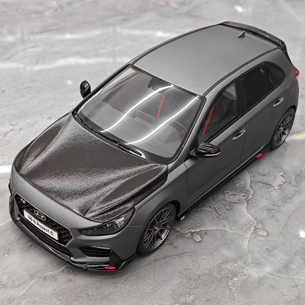 [OTTO] 1:18 Hyundai 2019 i30 N Project C Gray Model Car Resin