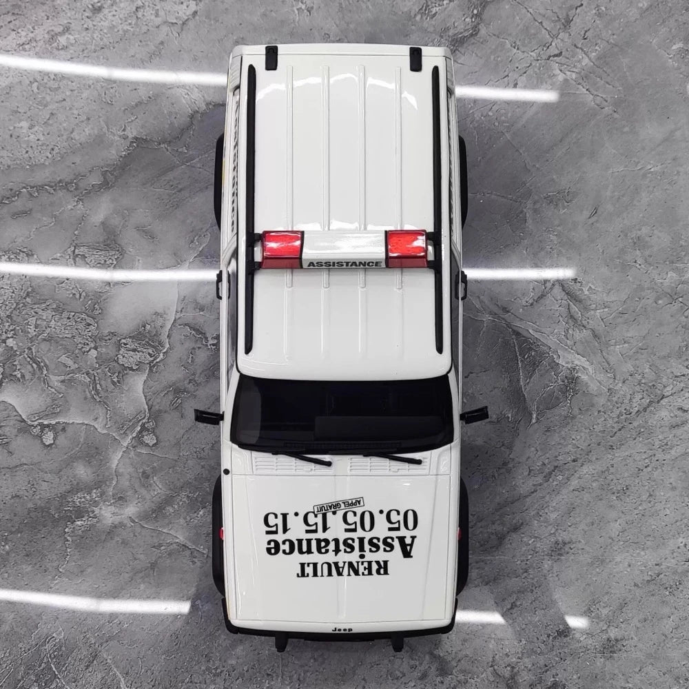 [OTTO] 1:18 Jeep 1990 Cherokee Renault Assistance Model Car Resin