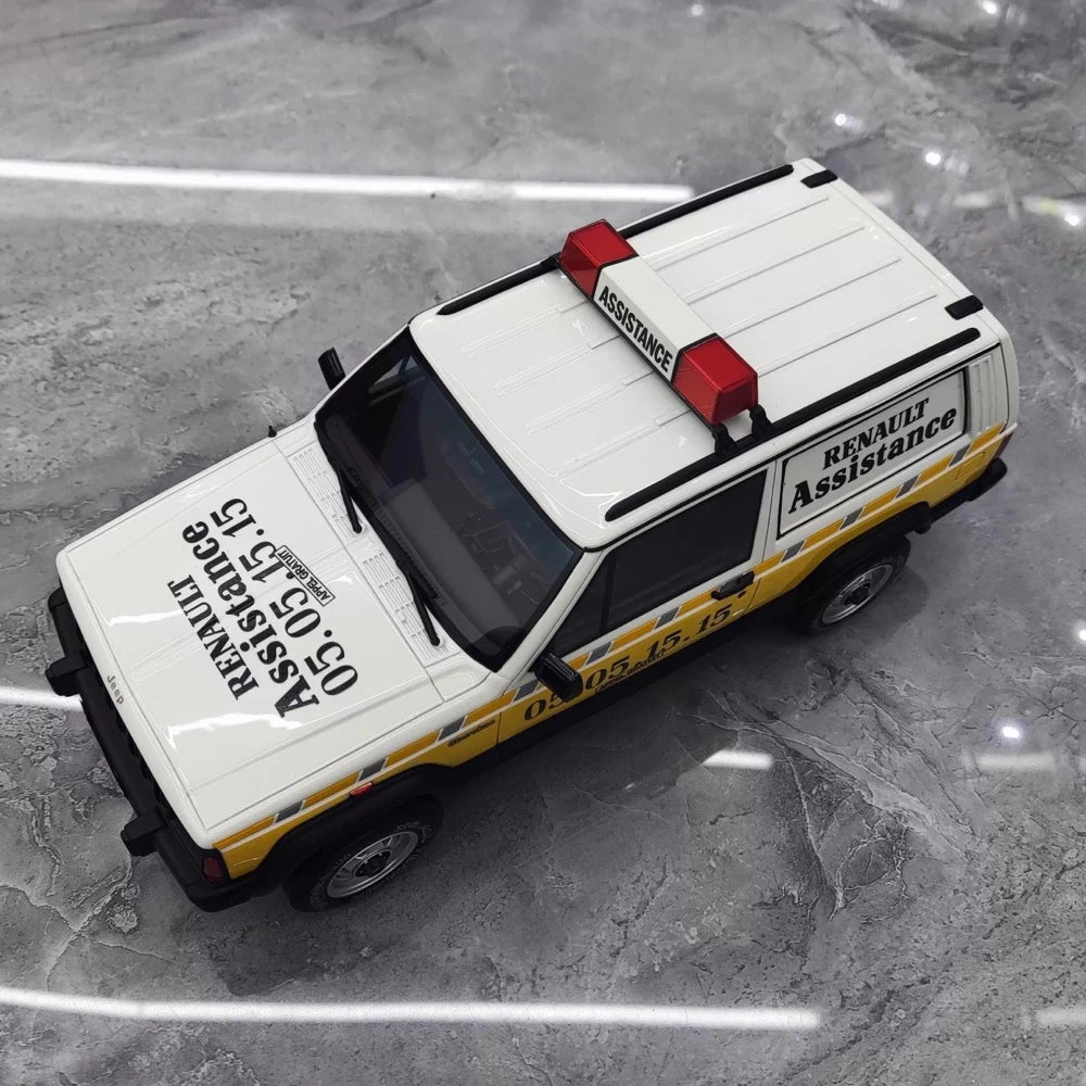 [OTTO] 1:18 Jeep 1990 Cherokee Renault Assistance Model Car Resin