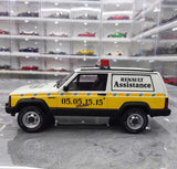 [OTTO] 1:18 Jeep 1990 Cherokee Renault Assistance modellbil harts