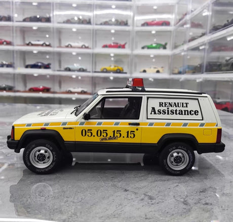 [OTTO] 1:18 Jeep 1990 Cherokee Renault Assistance Model Car Resin