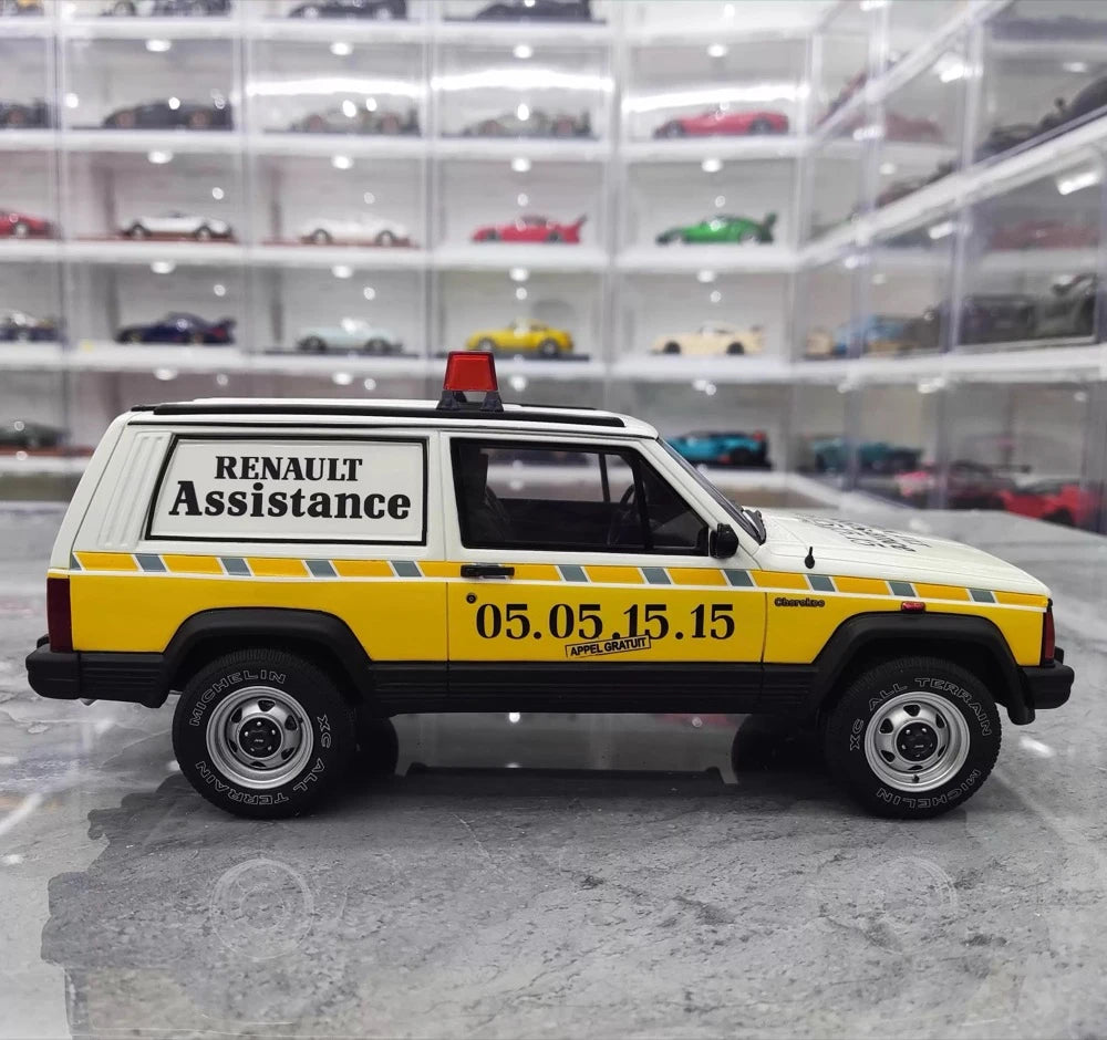 [OTTO] 1:18 Jeep 1990 Cherokee Renault Assistance Model Car Resin
