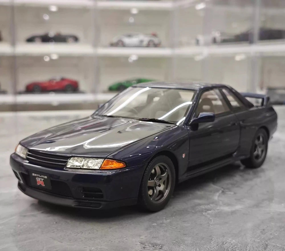 [OTTO] 1:18 Nissan Skyline GT-R R32 Blue Model Car Resin