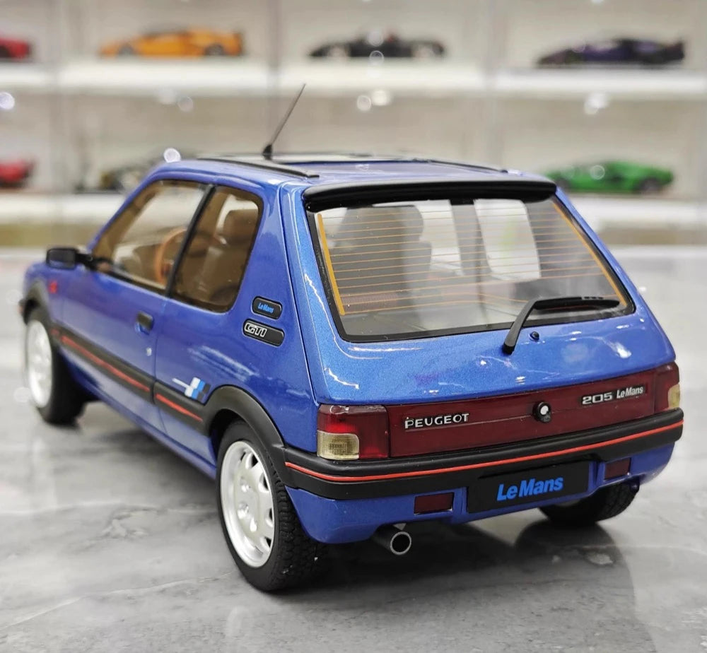 [OTTO] 1:18 Peugeot 1991 205 1.9 GTI Blue Model Car Resin