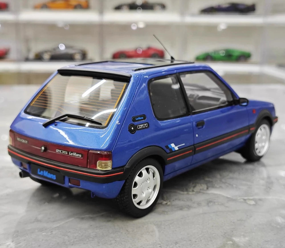 [OTTO] 1:18 Peugeot 1991 205 1.9 GTI bleu voiture miniature Resin