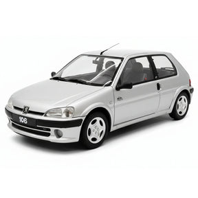 [OTTO] 1:18 Peugeot 1995 106 argento modellino di auto resina