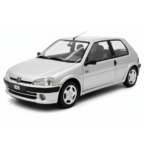 [OTTO] 1:18 Peugeot 1995 106 Silver Model Car Resin
