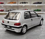 [OTTO] 1:18 Peugeot 1995 106 argento modellino di auto resina