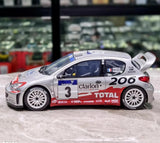 [OTTO] 1:18 Peugeot 2002 206 WRC Panizzi #3 Model Car Resin / Closed Body
