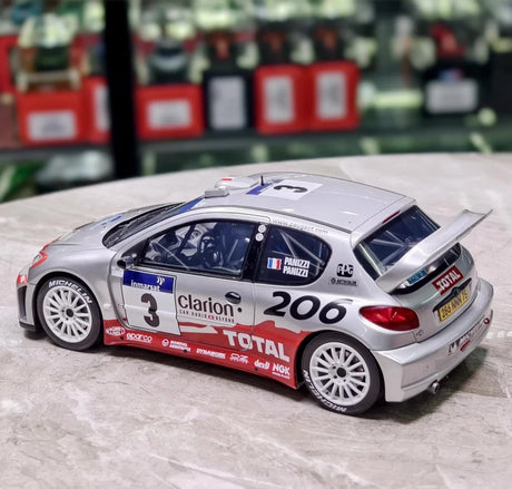 [OTTO] 1:18 Peugeot 2002 206 WRC Panizzi #3 Model Car Resin / Closed Body