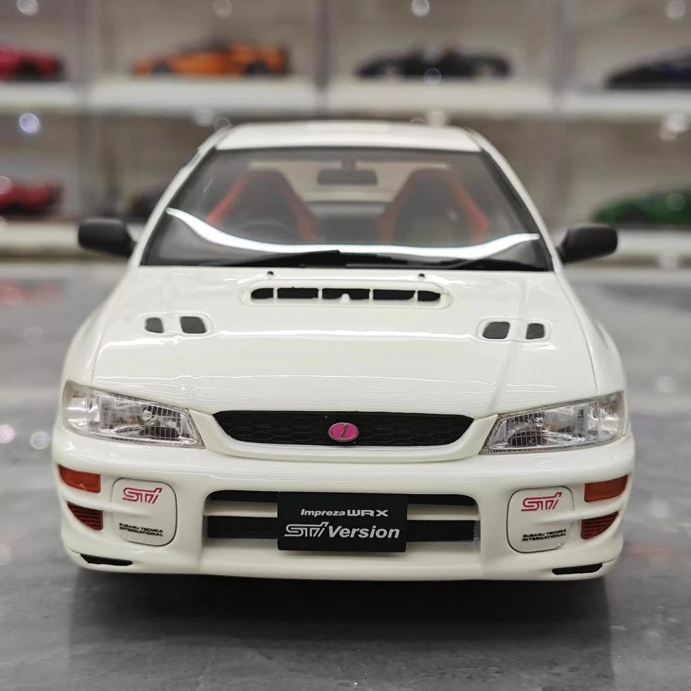 [OTTO] 1:18 Subaru 1998 Impreza WRX STI Version White Model Car Resin
