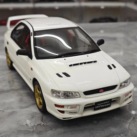 [OTTO] 1:18 Subaru 1998 Impreza WRX STI Version White Model Car Resin